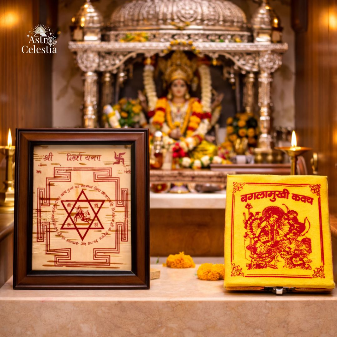 Shri Sampoorna Baglamukhi Bhojpatra Frame with Siddha Baglamukhi Kavach