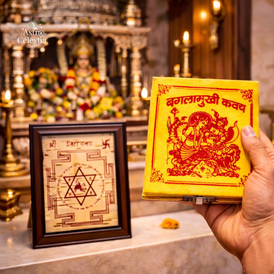 Shri Sampoorna Baglamukhi Bhojpatra Frame with Siddha Baglamukhi Kavach