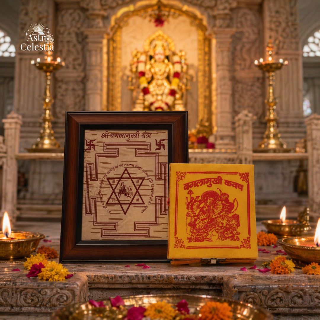 Shri Sampoorna Baglamukhi Bhojpatra Frame with Siddha Baglamukhi Kavach