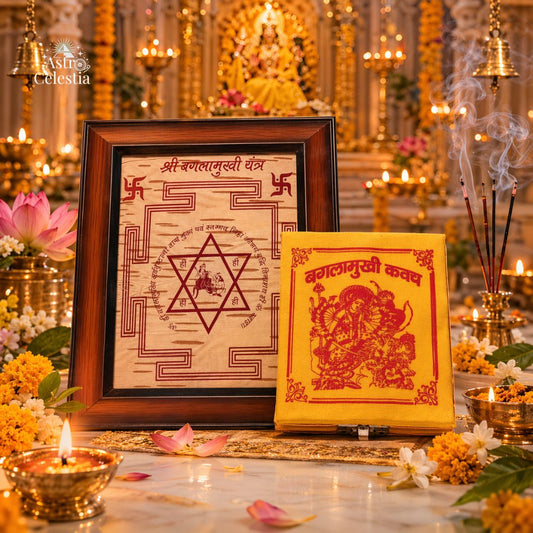 Shri Sampoorna Baglamukhi Bhojpatra Frame with Siddha Baglamukhi Kavach