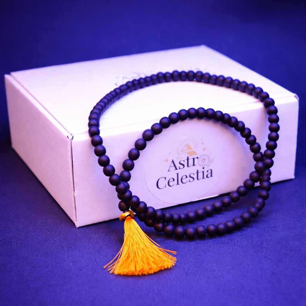 Original Karungali Malai 108-Beads Ebony Wood with Govt. Certified