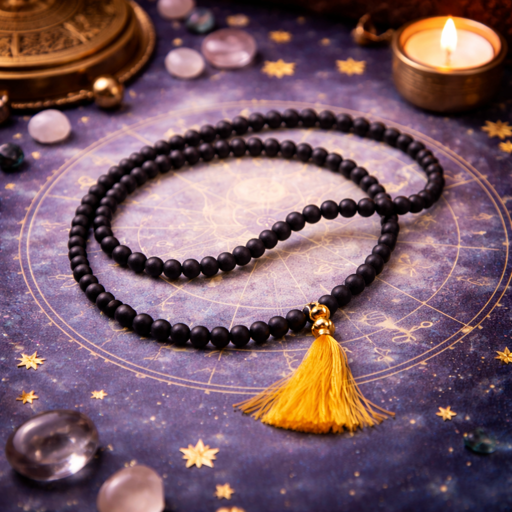 Original Karungali Malai 108-Beads Ebony Wood with Govt. Certified
