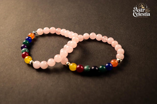 Love Attraction & Rose Quartz 7 Chakra Bracelet