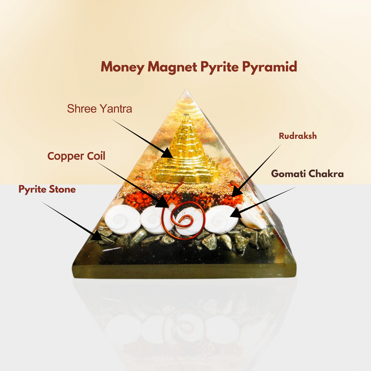 Money Attraction Pyrite Pyramid
